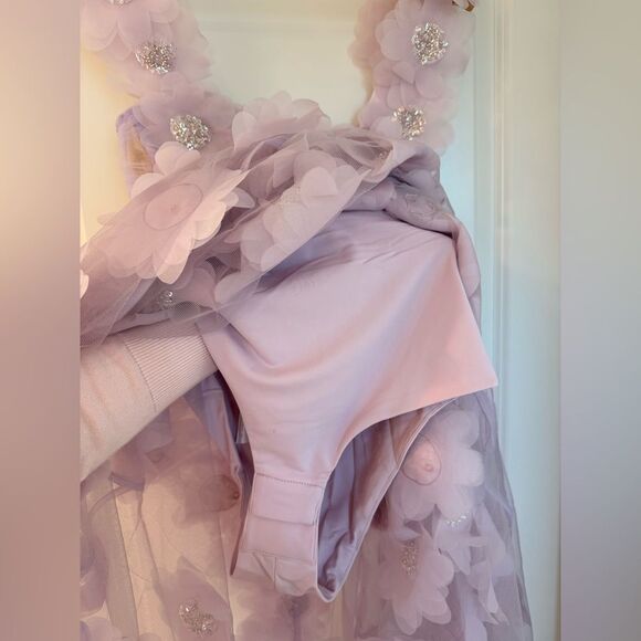 NEW BRONX AND BANCO Rosalie Lilac Lavender Floral Gown, wedding guest max - Picture 9 of 13